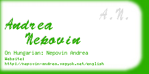 andrea nepovin business card